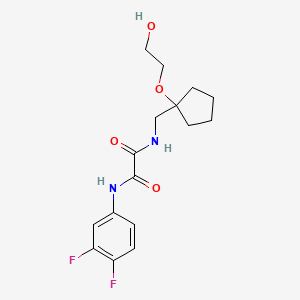 N1-(3,4-difluorophenyl)-N2-((1-(2-hydroxyethoxy)cyclopentyl)methyl)oxalamide