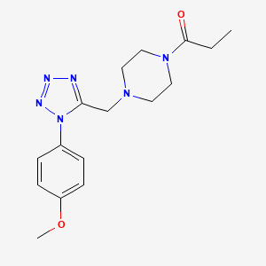 1-(4-((1-(4-methoxyphenyl)-1H-tetrazol-5-yl)methyl)piperazin-1-yl)propan-1-one
