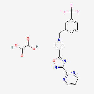 3-(Pyrimidin-2-yl)-5-(1-(3-(trifluoromethyl)benzyl)azetidin-3-yl)-1,2,4-oxadiazole oxalate