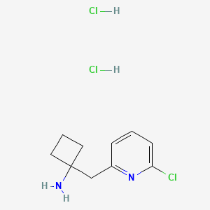 1-[(6-Chloropyridin-2-yl)methyl]cyclobutan-1-amine;dihydrochloride