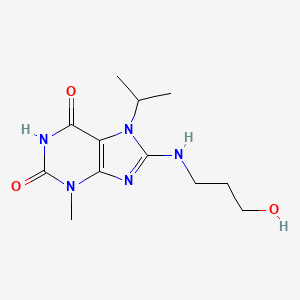 8-((3-hydroxypropyl)amino)-7-isopropyl-3-methyl-1H-purine-2,6(3H,7H)-dione