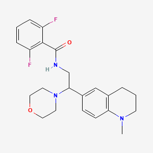 molecular formula C23H27F2N3O2 B2648944 2,6-difluoro-N-(2-(1-methyl-1,2,3,4-tetrahydroquinolin-6-yl)-2-morpholinoethyl)benzamide CAS No. 922113-30-2