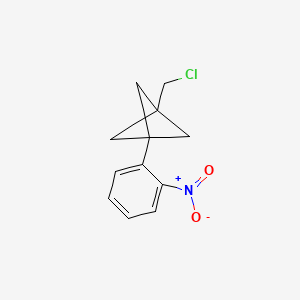 molecular formula C12H12ClNO2 B2648952 1-(Chloromethyl)-3-(2-nitrophenyl)bicyclo[1.1.1]pentane CAS No. 2287341-28-8