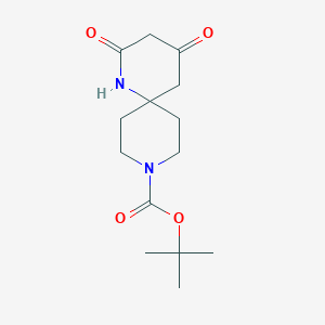 molecular formula C14H22N2O4 B2648969 Tert-Butyl 2,4-Dioxo-1,9-Diazaspiro[5.5]Undecane-9-Carboxylate CAS No. 1934864-77-3