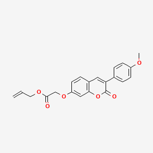 molecular formula C21H18O6 B2648977 prop-2-en-1-yl 2-{[3-(4-methoxyphenyl)-2-oxo-2H-chromen-7-yl]oxy}acetate CAS No. 869080-00-2