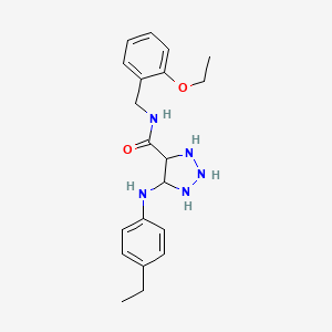 N-[(2-ethoxyphenyl)methyl]-5-[(4-ethylphenyl)amino]-1H-1,2,3-triazole-4-carboxamide