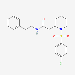2-(1-((4-chlorophenyl)sulfonyl)piperidin-2-yl)-N-phenethylacetamide