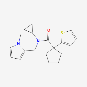 N-cyclopropyl-N-((1-methyl-1H-pyrrol-2-yl)methyl)-1-(thiophen-2-yl)cyclopentanecarboxamide