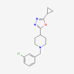 2-(1-(3-Chlorobenzyl)piperidin-4-yl)-5-cyclopropyl-1,3,4-oxadiazole