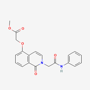 Methyl 2-[2-(2-anilino-2-oxoethyl)-1-oxoisoquinolin-5-yl]oxyacetate