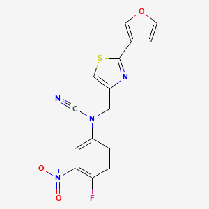 N-cyano-4-fluoro-N-{[2-(furan-3-yl)-1,3-thiazol-4-yl]methyl}-3-nitroaniline