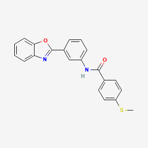 N-(3-(benzo[d]oxazol-2-yl)phenyl)-4-(methylthio)benzamide