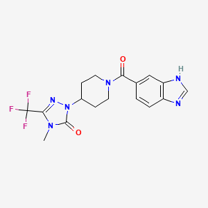 1-(1-(1H-benzo[d]imidazole-5-carbonyl)piperidin-4-yl)-4-methyl-3-(trifluoromethyl)-1H-1,2,4-triazol-5(4H)-one