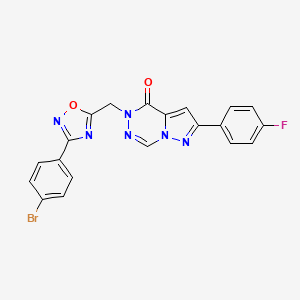 1-((3-(4-Bromophenyl)-1,2,4-oxadiazol-5-yl)methyl)-8-(4-fluorophenyl)pyrazolo[1,5-d][1,2,4]triazinone