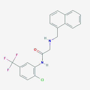 N-[2-chloro-5-(trifluoromethyl)phenyl]-2-[(1-naphthylmethyl)amino]acetamide