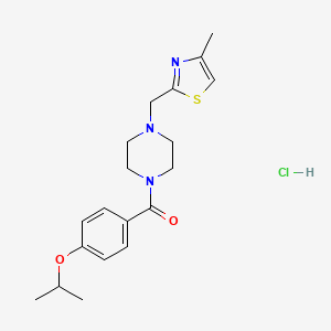 (4-Isopropoxyphenyl)(4-((4-methylthiazol-2-yl)methyl)piperazin-1-yl)methanone hydrochloride