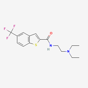 N-[2-(diethylamino)ethyl]-5-(trifluoromethyl)-1-benzothiophene-2-carboxamide