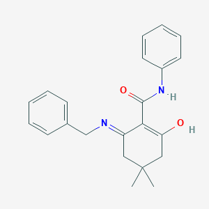 2-(benzylamino)-4,4-dimethyl-6-oxo-N-phenyl-1-cyclohexene-1-carboxamide