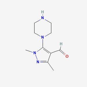 1,3-Dimethyl-5-piperazin-1-ylpyrazole-4-carbaldehyde