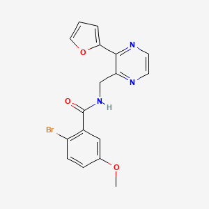2-bromo-N-((3-(furan-2-yl)pyrazin-2-yl)methyl)-5-methoxybenzamide