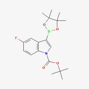 Tert-butyl 5-fluoro-3-(4,4,5,5-tetramethyl-1,3,2-dioxaborolan-2-YL)-1H-indole-1-carboxylate