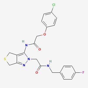 2-(4-chlorophenoxy)-N-(2-(2-((4-fluorobenzyl)amino)-2-oxoethyl)-4,6-dihydro-2H-thieno[3,4-c]pyrazol-3-yl)acetamide