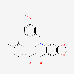 7-(3,4-dimethylbenzoyl)-5-[(3-methoxyphenyl)methyl]-2H,5H,8H-[1,3]dioxolo[4,5-g]quinolin-8-one