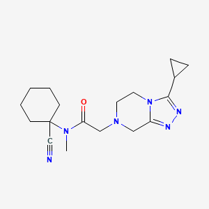N-(1-cyanocyclohexyl)-2-{3-cyclopropyl-5H,6H,7H,8H-[1,2,4]triazolo[4,3-a]pyrazin-7-yl}-N-methylacetamide