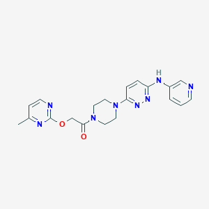 2-((4-Methylpyrimidin-2-yl)oxy)-1-(4-(6-(pyridin-3-ylamino)pyridazin-3-yl)piperazin-1-yl)ethanone