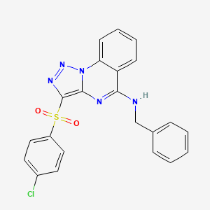 B2649163 N-benzyl-3-[(4-chlorophenyl)sulfonyl][1,2,3]triazolo[1,5-a]quinazolin-5-amine CAS No. 872197-05-2
