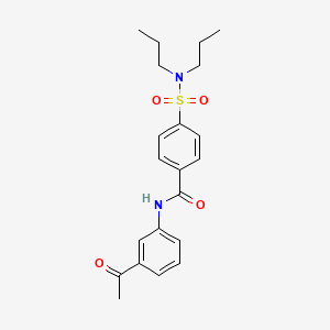 molecular formula C21H26N2O4S B2649171 N-(3-acetylphenyl)-4-(dipropylsulfamoyl)benzamide CAS No. 391221-16-2