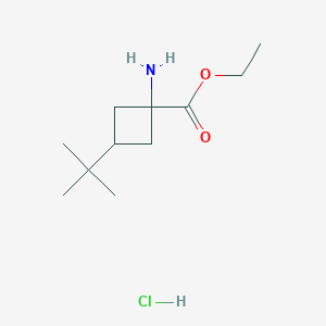 Ethyl 1-amino-3-tert-butylcyclobutane-1-carboxylate;hydrochloride