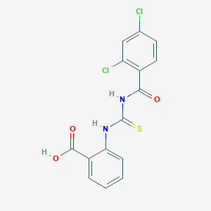molecular formula C15H10Cl2N2O3S B2649184 2-[(2,4-Dichlorobenzoyl)carbamothioylamino]benzoic acid CAS No. 433706-33-3