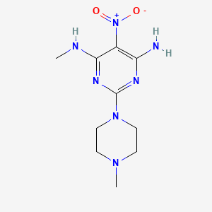N-methyl-2-(4-methylpiperazin-1-yl)-5-nitropyrimidine-4,6-diamine