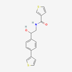 molecular formula C17H15NO2S2 B2649205 N-{2-hydroxy-2-[4-(thiophen-3-yl)phenyl]ethyl}thiophene-3-carboxamide CAS No. 2319723-56-1