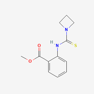 molecular formula C12H14N2O2S B2649209 Methyl 2-[(azetidine-1-carbothioyl)amino]benzoate CAS No. 2309804-20-2
