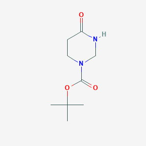 molecular formula C9H16N2O3 B2649218 tert-butyl 4-oxotetrahydropyrimidine-1(2H)-carboxylate CAS No. 2254135-66-3