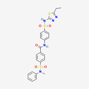 molecular formula C24H23N5O5S3 B2649219 N-{4-[(5-ethyl-1,3,4-thiadiazol-2-yl)sulfamoyl]phenyl}-4-[methyl(phenyl)sulfamoyl]benzamide CAS No. 899351-49-6