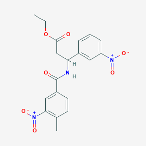 Ethyl 3-[(4-methyl-3-nitrobenzoyl)amino]-3-(3-nitrophenyl)propanoate