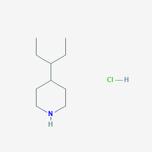 molecular formula C10H22ClN B2649238 4-Pentan-3-ylpiperidine;hydrochloride CAS No. 2416234-61-0