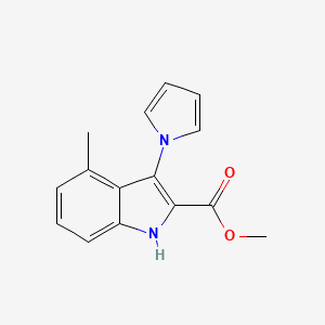 methyl 4-methyl-3-(1H-pyrrol-1-yl)-1H-indole-2-carboxylate