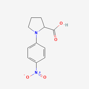 molecular formula C11H12N2O4 B2649252 1-(4-Nitrophenyl)pyrrolidine-2-carboxylic acid CAS No. 122092-18-6; 1301738-56-6