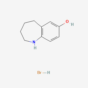 molecular formula C10H14BrNO B2649254 2,3,4,5-tetrahydro-1H-benzo[b]azepin-7-ol hydrobromide CAS No. 1046816-28-7
