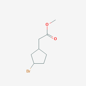 molecular formula C8H13BrO2 B2649269 Methyl 2-(3-bromocyclopentyl)acetate CAS No. 2167059-41-6