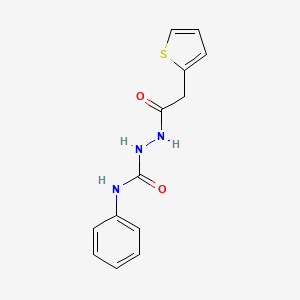 molecular formula C13H13N3O2S B2649275 N-((Phenylamino)carbonylamino)-2-(2-thienyl)ethanamide CAS No. 878560-15-7