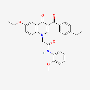 molecular formula C29H28N2O5 B2649285 2-[6-ethoxy-3-(4-ethylbenzoyl)-4-oxo-1,4-dihydroquinolin-1-yl]-N-(2-methoxyphenyl)acetamide CAS No. 898343-17-4