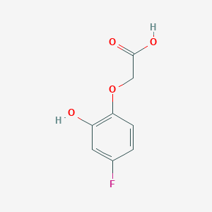 molecular formula C8H7FO4 B2649286 2-(4-fluoro-2-hydroxyphenoxy)acetic acid CAS No. 847148-83-8