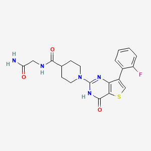B2649287 N-(2-amino-2-oxoethyl)-1-(7-(2-fluorophenyl)-4-oxo-3,4-dihydrothieno[3,2-d]pyrimidin-2-yl)piperidine-4-carboxamide CAS No. 1242965-19-0