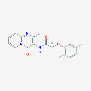 molecular formula C20H21N3O3 B2649331 2-(2,5-dimethylphenoxy)-N-(2-methyl-4-oxo-4H-pyrido[1,2-a]pyrimidin-3-yl)propanamide CAS No. 1060244-76-9