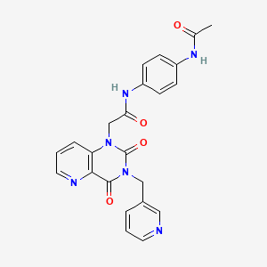 molecular formula C23H20N6O4 B2649383 N-(4-acetamidophenyl)-2-(2,4-dioxo-3-(pyridin-3-ylmethyl)-3,4-dihydropyrido[3,2-d]pyrimidin-1(2H)-yl)acetamide CAS No. 941901-97-9